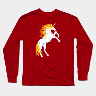 Golden Maned Unicorn Long Sleeve T-Shirt